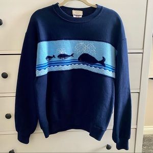 Vintage Knit Whale Sweater